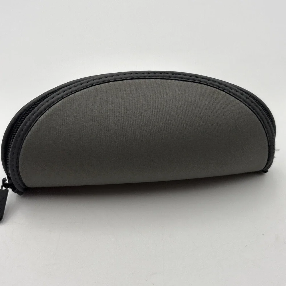 EMPORIO ARMANI AUTHENTIC EYEGLASSES SUNGLASSES BLACK GREY ZIPPER CASE